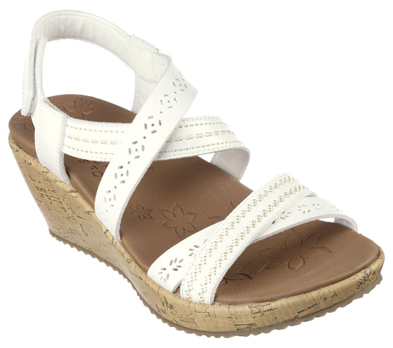 Skechers Women's Beverlee-Delicate Glow Wedge Sandal - White 119339