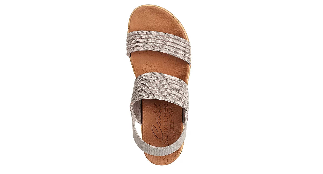 Skechers Women's Beverlee-Sheer Luck Wedge - Taupe 119571