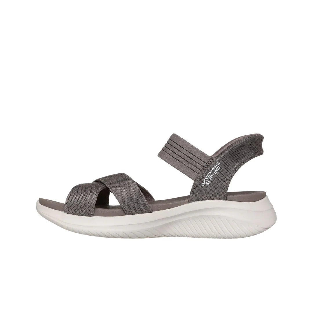Skechers Women's Slip-In Ultra Flex 3.0 Sandal - Dark Taupe 119975