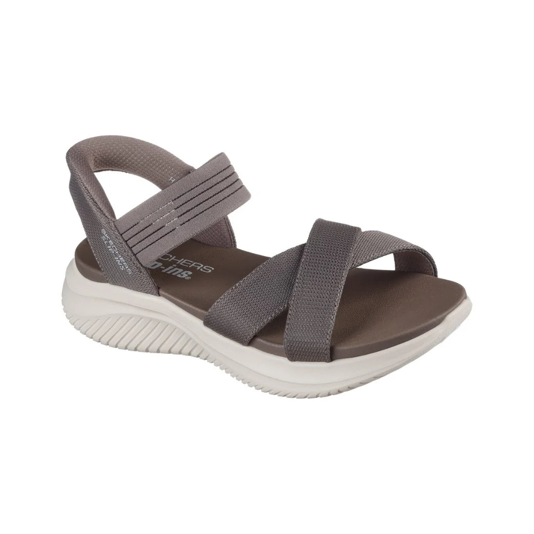 Ｕコスメ Skechers Women's Slip-In Ultra Flex 3.0 Sandal - Dark Taupe 119975