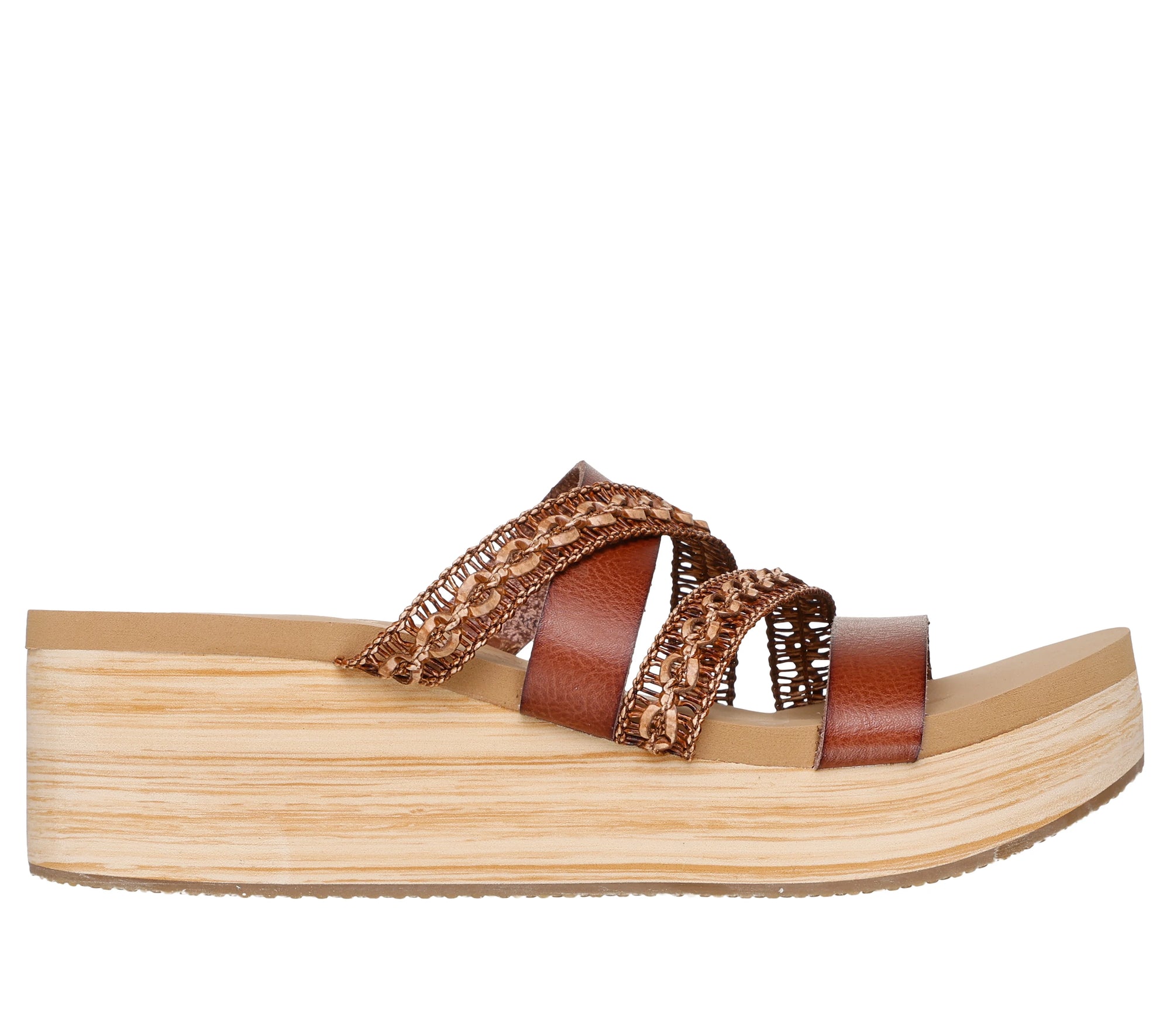 Skechers Women's Summers Platform Slide Sandal - Luggage 120073