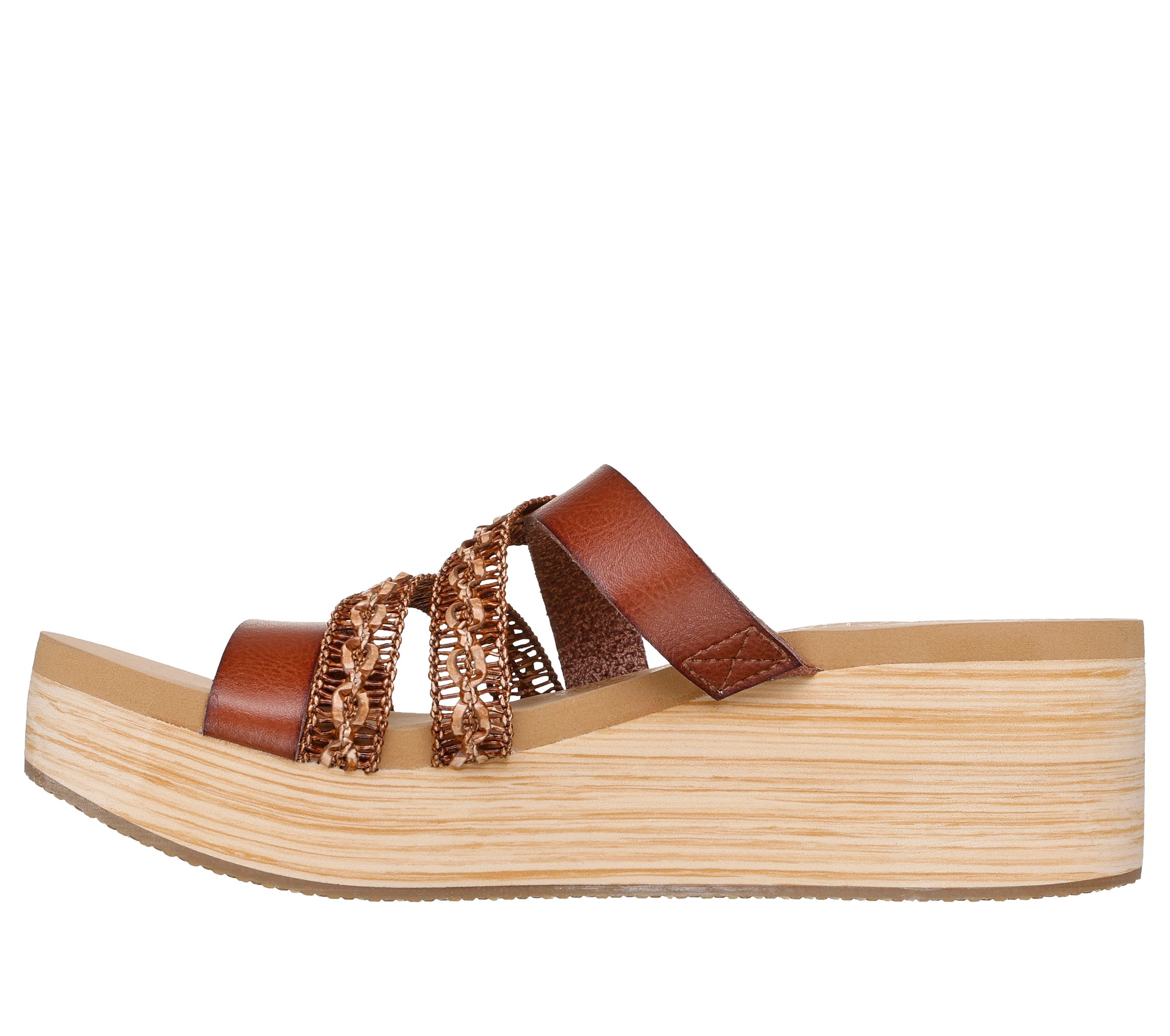 Skechers Women's Summers Platform Slide Sandal - Luggage 120073