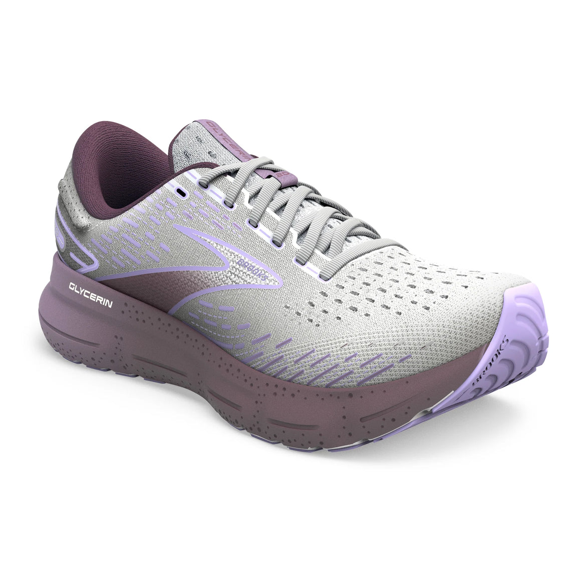 Brooks Women's Glycerin 20 Running Shoes - White/Orchid/Lavender 1203691B168