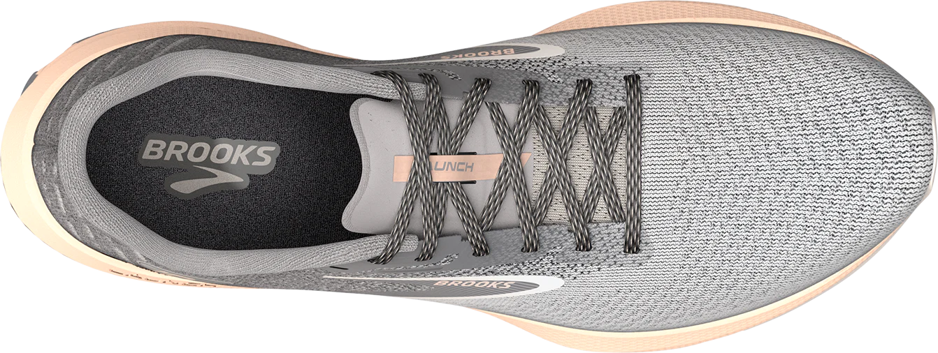 Brooks Women's Launch 10 Running Shoes - Grey/Crystal Grey/Pale Peach 1203981B179