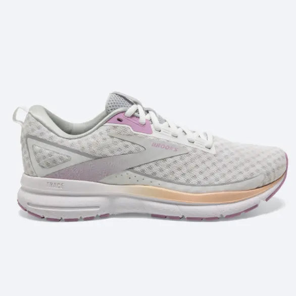 Brooks Women's Trace 3 Running Shoe - White/Orchid/Apricot 1204011B109
