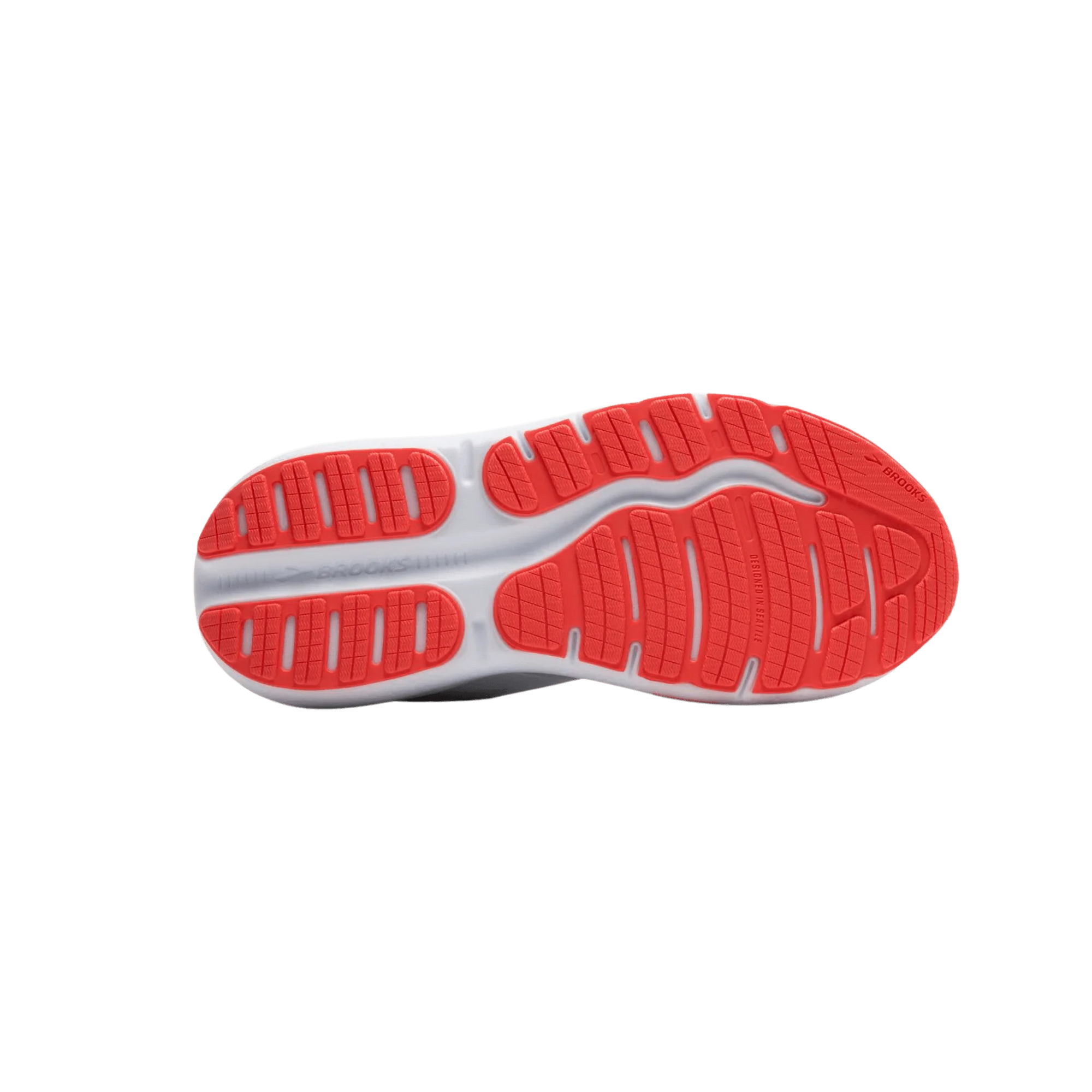 Brooks Women's Ghost Max 2 Running Shoe - White/Hot Coral 1204201B174