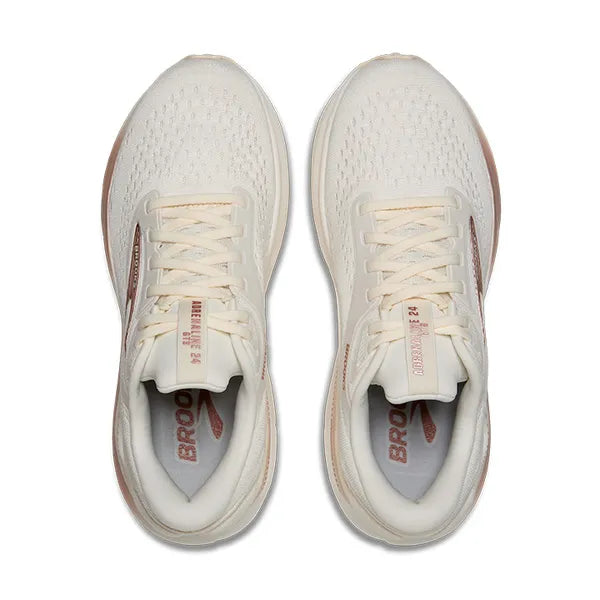 Brooks Women's Adrenaline GTS 24 Running Shoe - Coconut/Rose Gold/White 1204261B181