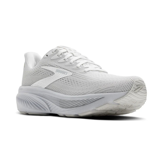 Brooks Women's Ghost 17 Running Shoe - White/White/Grey 1204311B151