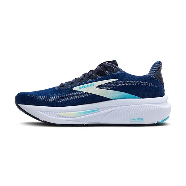 Brooks Women's Ghost 17 Running Shoe - Navy/Green/Turquoise 1204311B458
