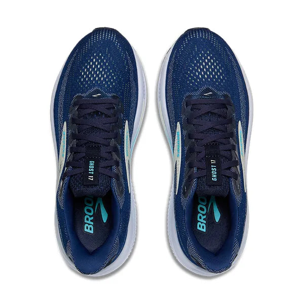 Brooks Women's Ghost 17 Running Shoe - Navy/Green/Turquoise 1204311B458