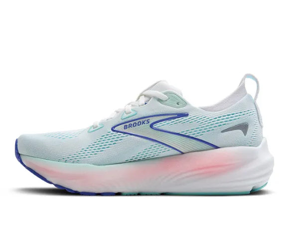 Brooks Women's Glycerin 22 Running Shoe - White/Limpet Shell/Amparo Blue 1204341B110