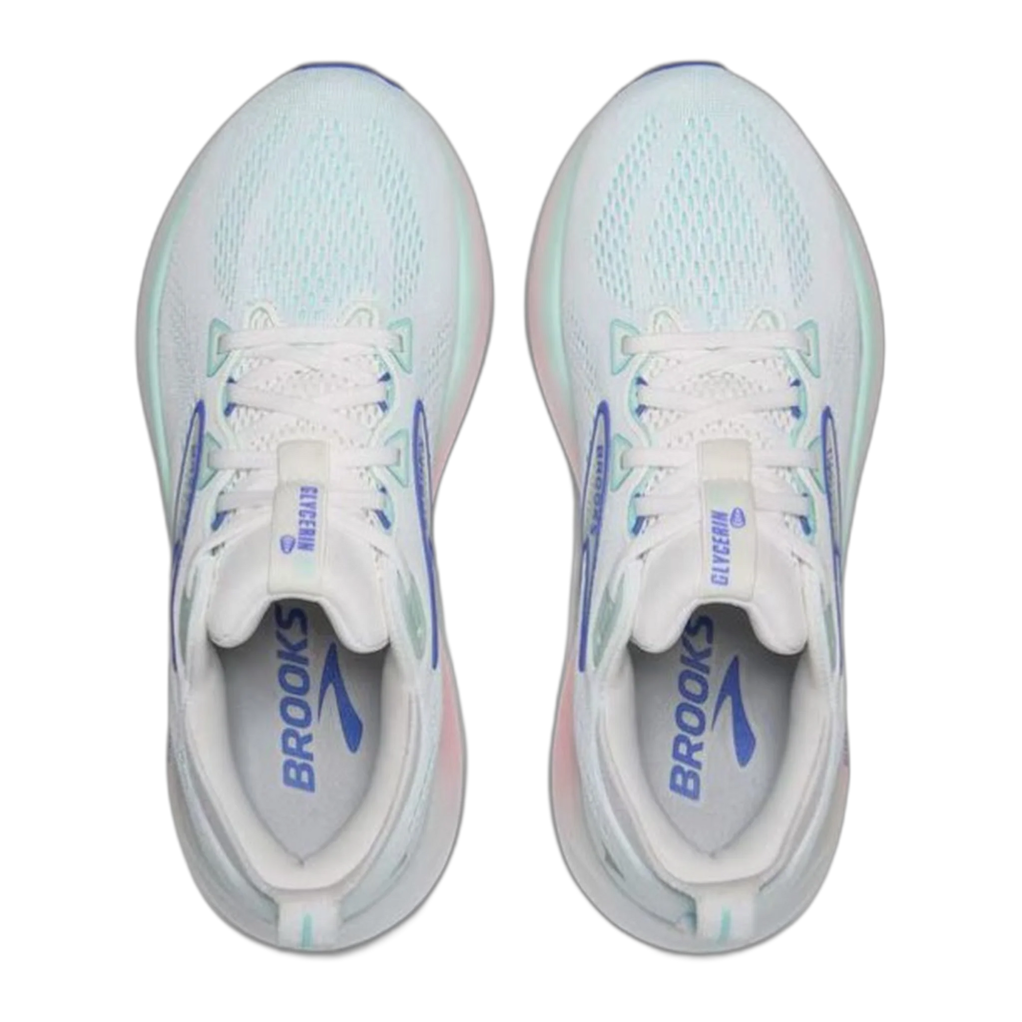 Brooks Women's Glycerin 22 Running Shoe - White/Limpet Shell/Amparo Blue 1204341B110