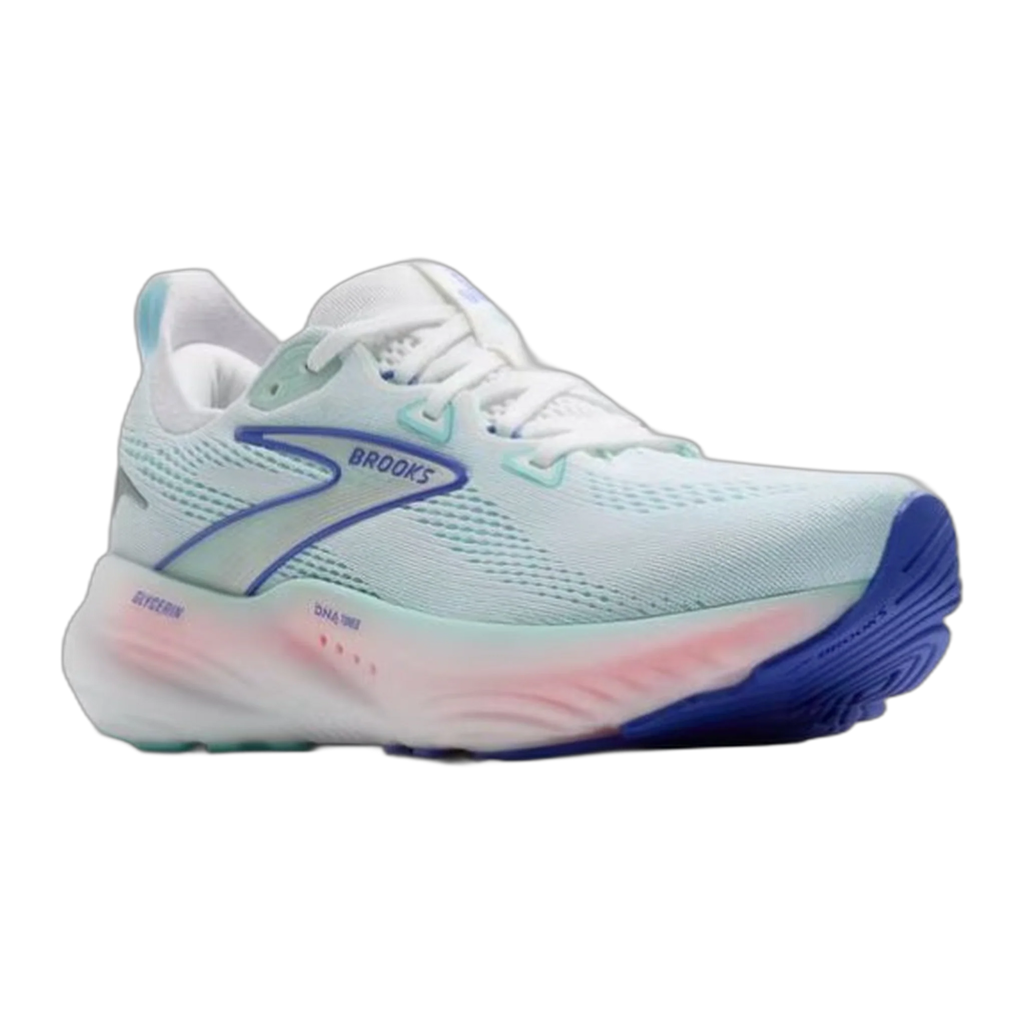 Brooks Women's Glycerin 22 Running Shoe - White/Limpet Shell/Amparo Blue 1204341B110