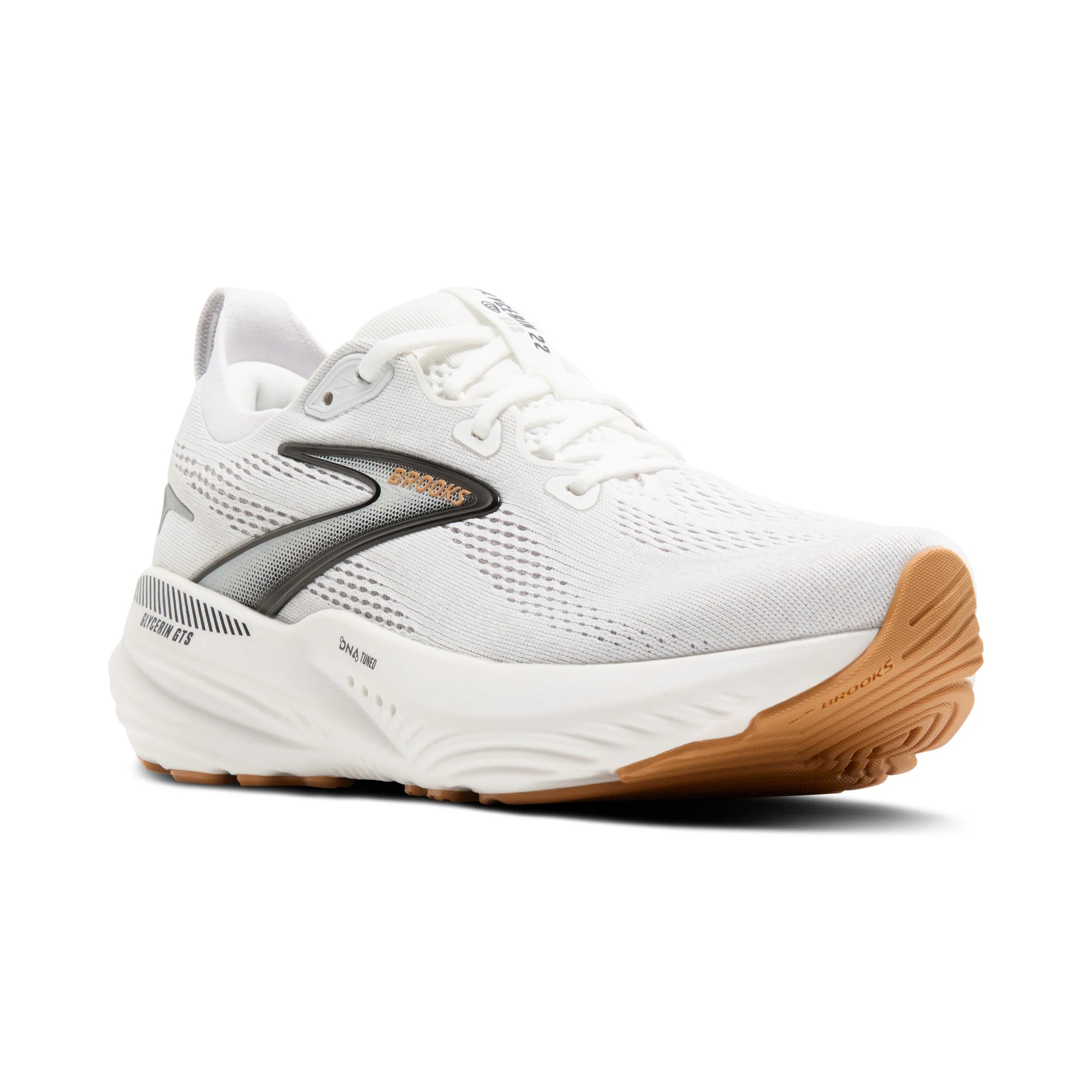 Brooks Women's Glycerin 22 Running Shoe - White/Grey/Black 1204341B135