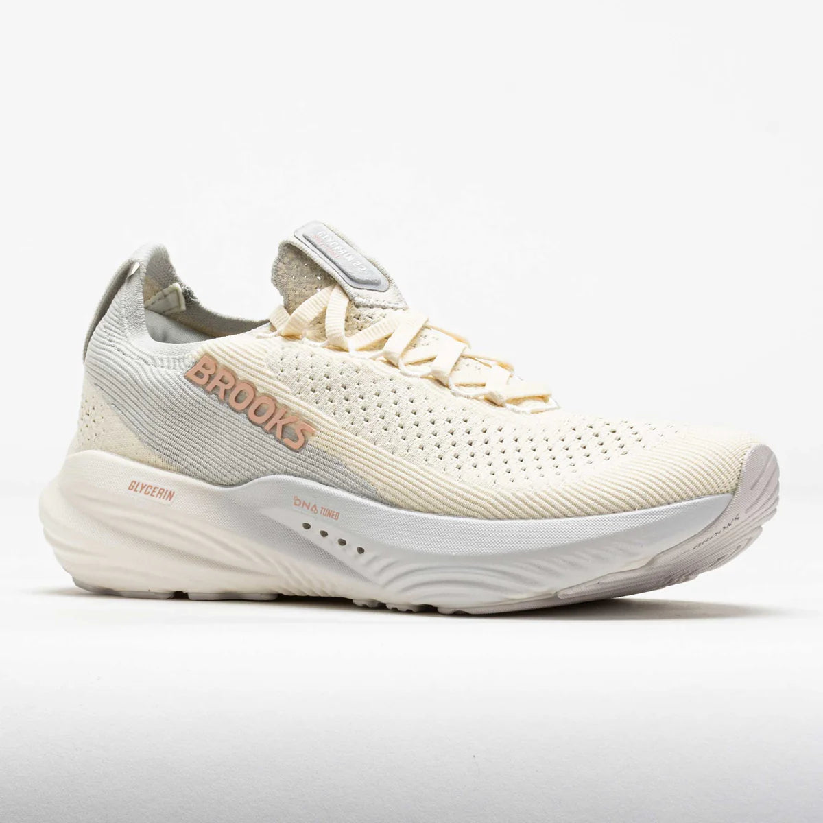 Brooks Women's Glycerin StealthFit 22 Running Shoe - Coconut/Oyster/Rose 1204371B159