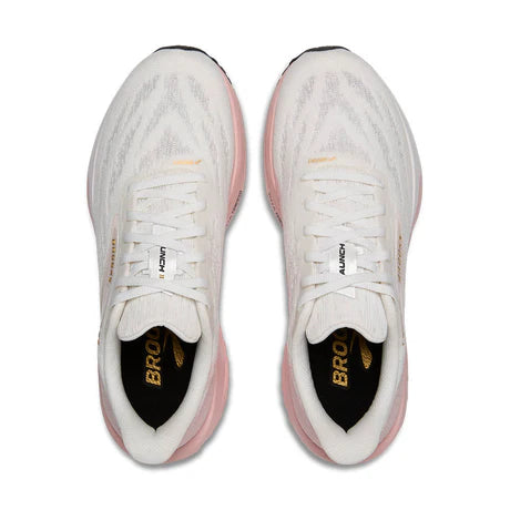 Brooks Women's Launch 11 Running Shoes - White/Gold/Pink