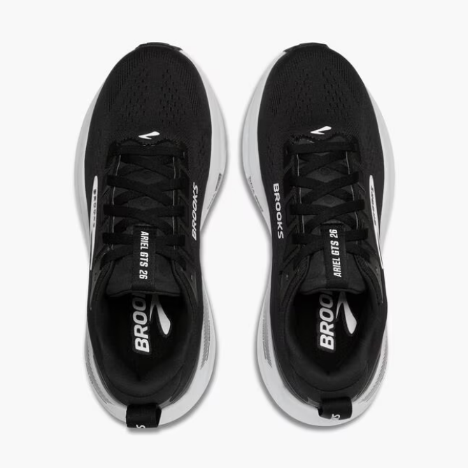 Brooks Women's Ariel GTS 26 Wide Running Shoes - Black/Grey/White 1204441D090