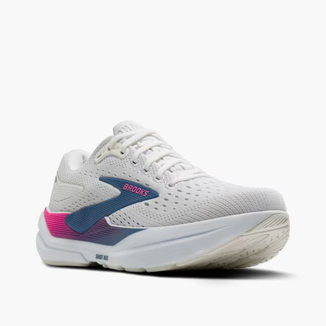 Brooks Women's Ghost Max 3 Running Shoe - White/Moonlight/Pink 1204571B132