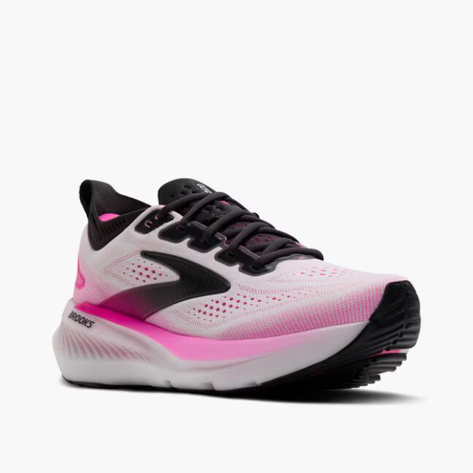 Brooks Women's Glycerin 23 Running Shoe - White/Phantom/Cyber Pink 1204651B111 - ShoeShackOnline