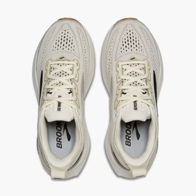 Brooks Women's Glycerin 23 Running Shoe - White/Black/Biscuit 1204651B192