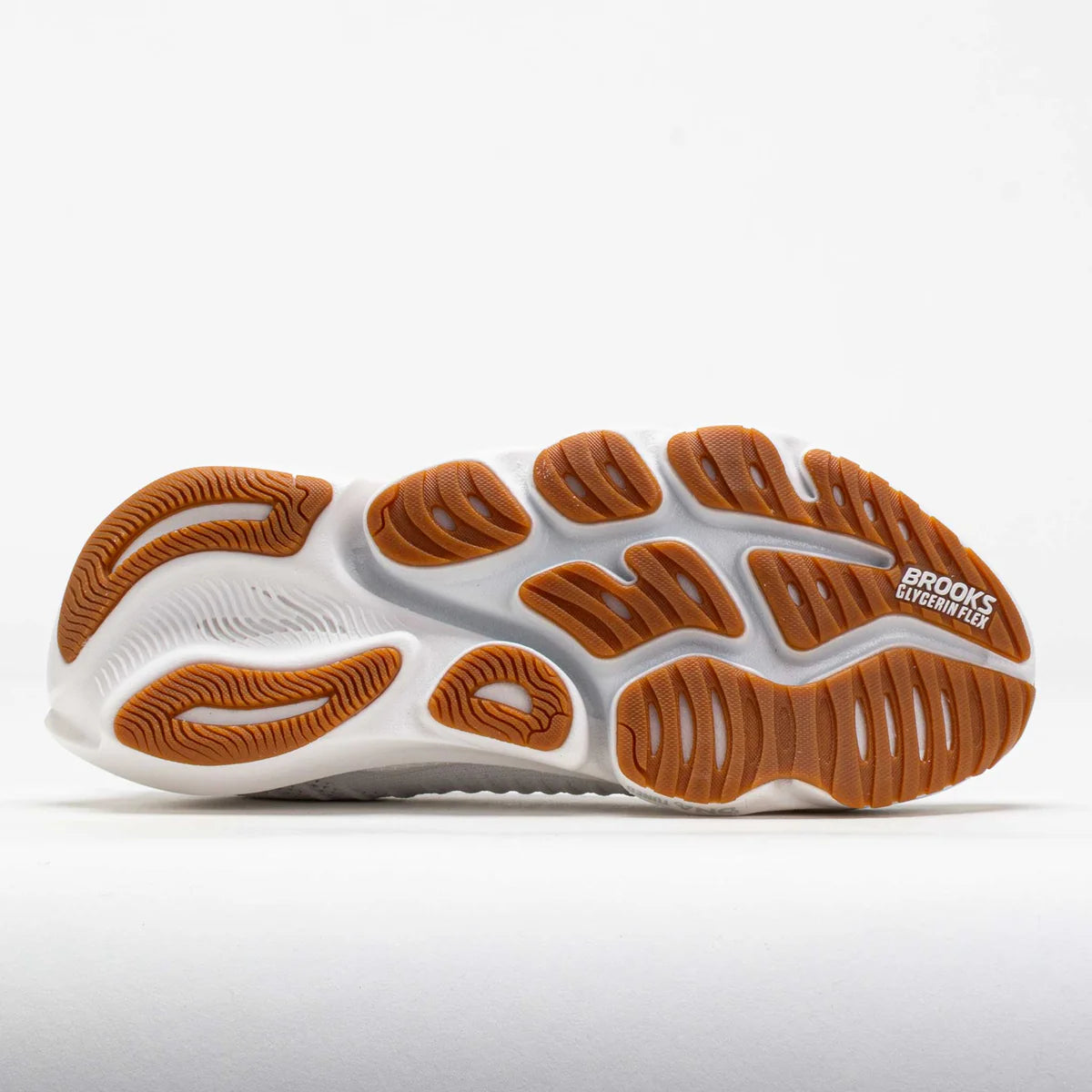 Brooks Women's Glycerin Flex Running Shoe - White/Black/Gum 1204671B187