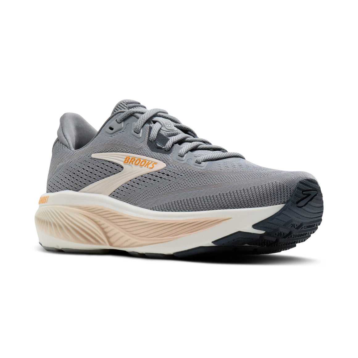 Brooks Women's Ghost 18 Running Shoe - Grey/Morganite/Coconut 1204821B047