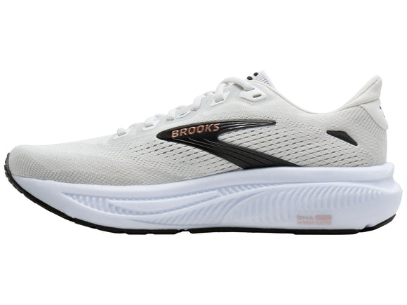 Brooks Women's Ghost 18 Running Shoe - White/Black/Rose Gold
