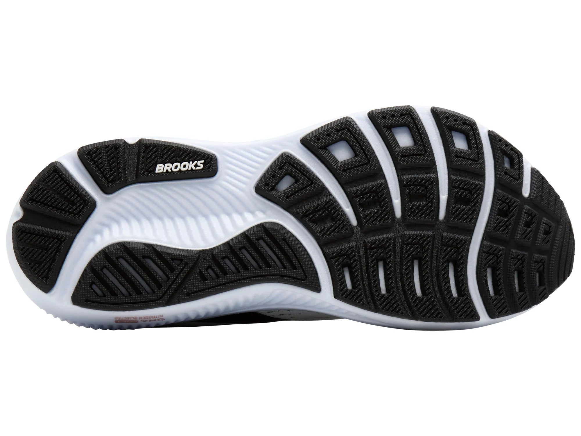 Brooks Women's Ghost 18 Running Shoe - White/Black/Rose Gold