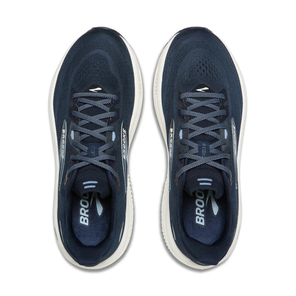 Brooks Women's Ghost 18 Running Shoe - Navy/Rain Washed/Coconut 1204821B440