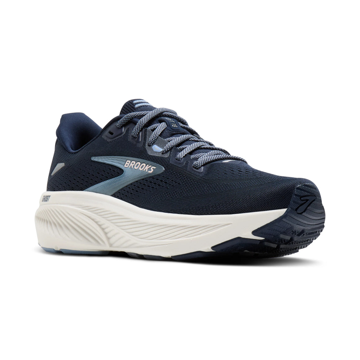 Brooks Women's Ghost 18 Running Shoe - Navy/Rain Washed/Coconut 1204821B440