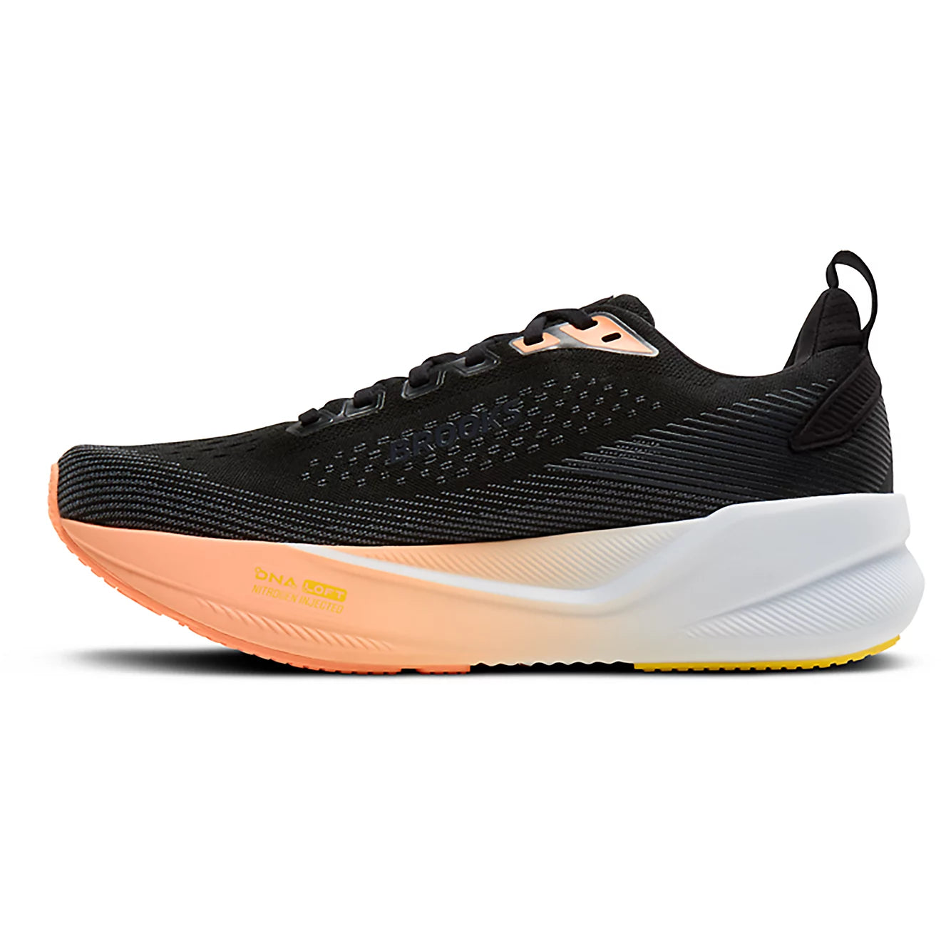 Brooks Women's Ghost Max 4 Running Shoe - Black/Folkstone/Cyber Peach 11204851B026