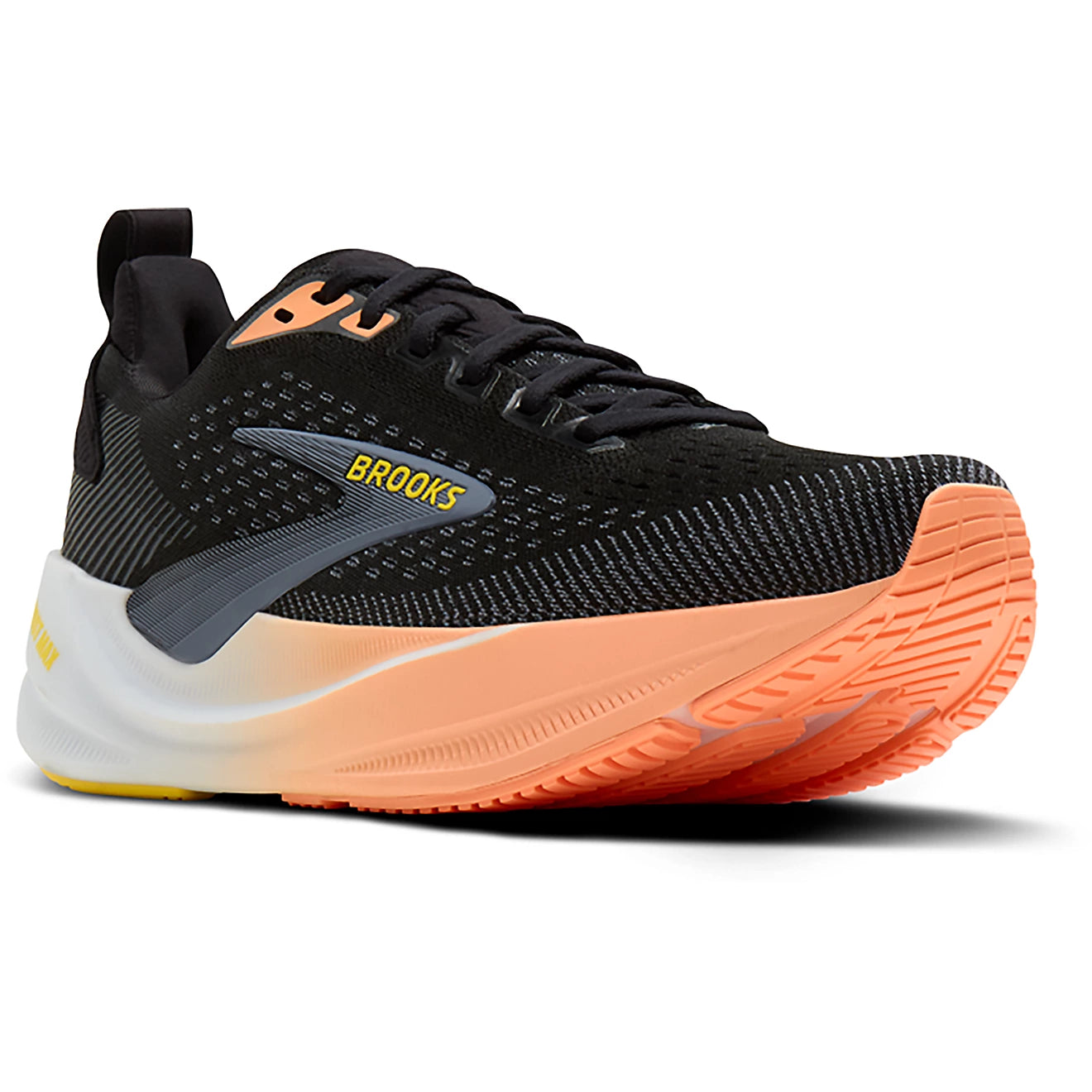 Brooks Women's Ghost Max 4 Running Shoe - Black/Folkstone/Cyber Peach 11204851B026