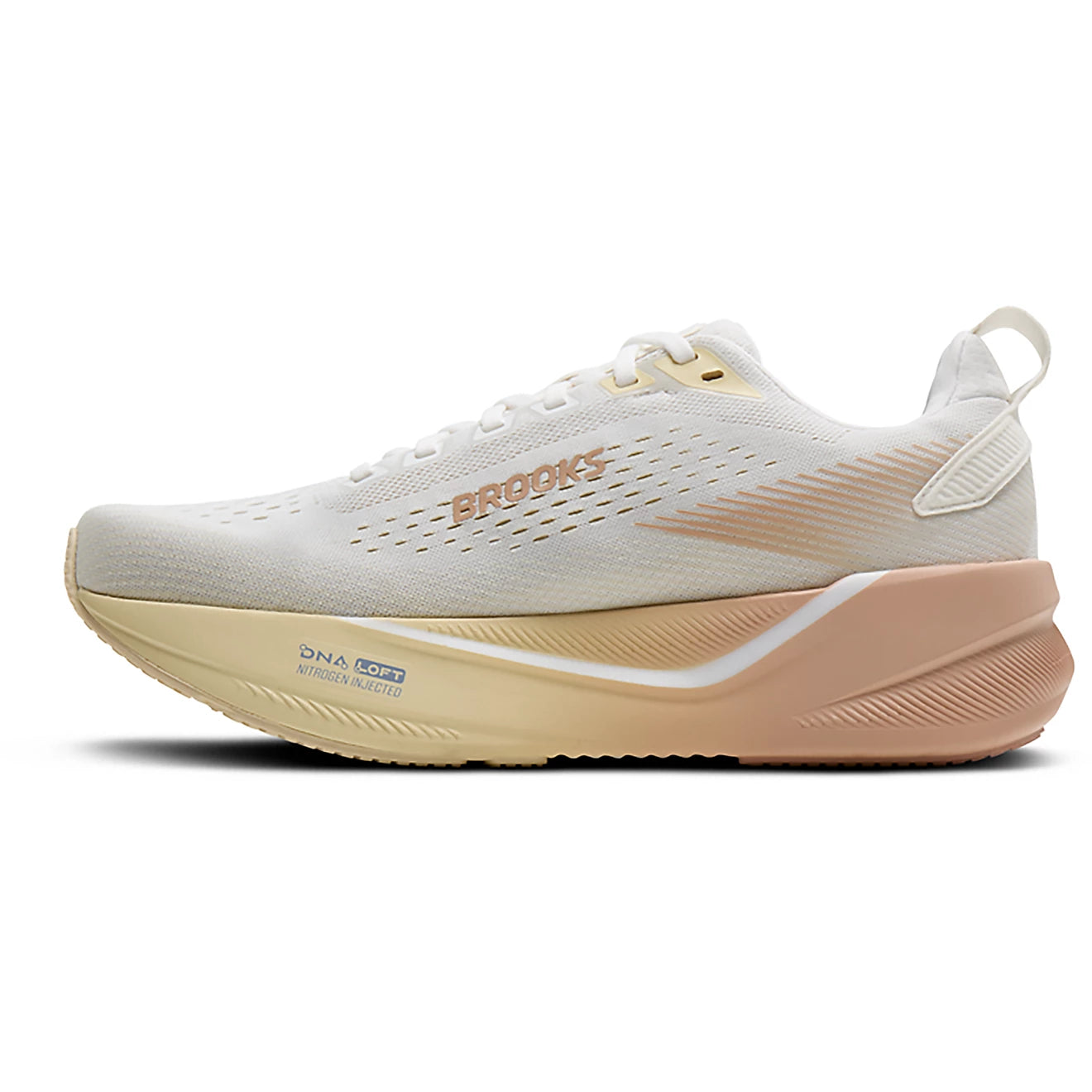 Brooks Women's Ghost Max 4 Running Shoe - White/Rose/Rutabaga 11204851B173
