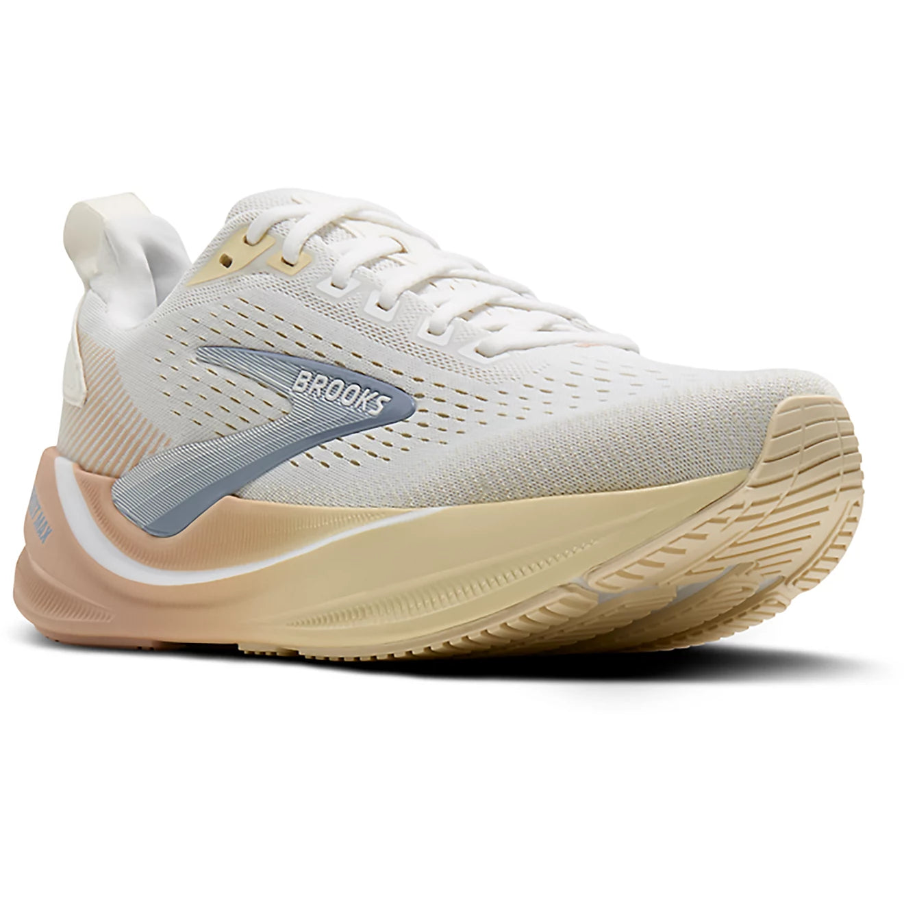 Brooks Women's Ghost Max 4 Running Shoe - White/Rose/Rutabaga 11204851B173