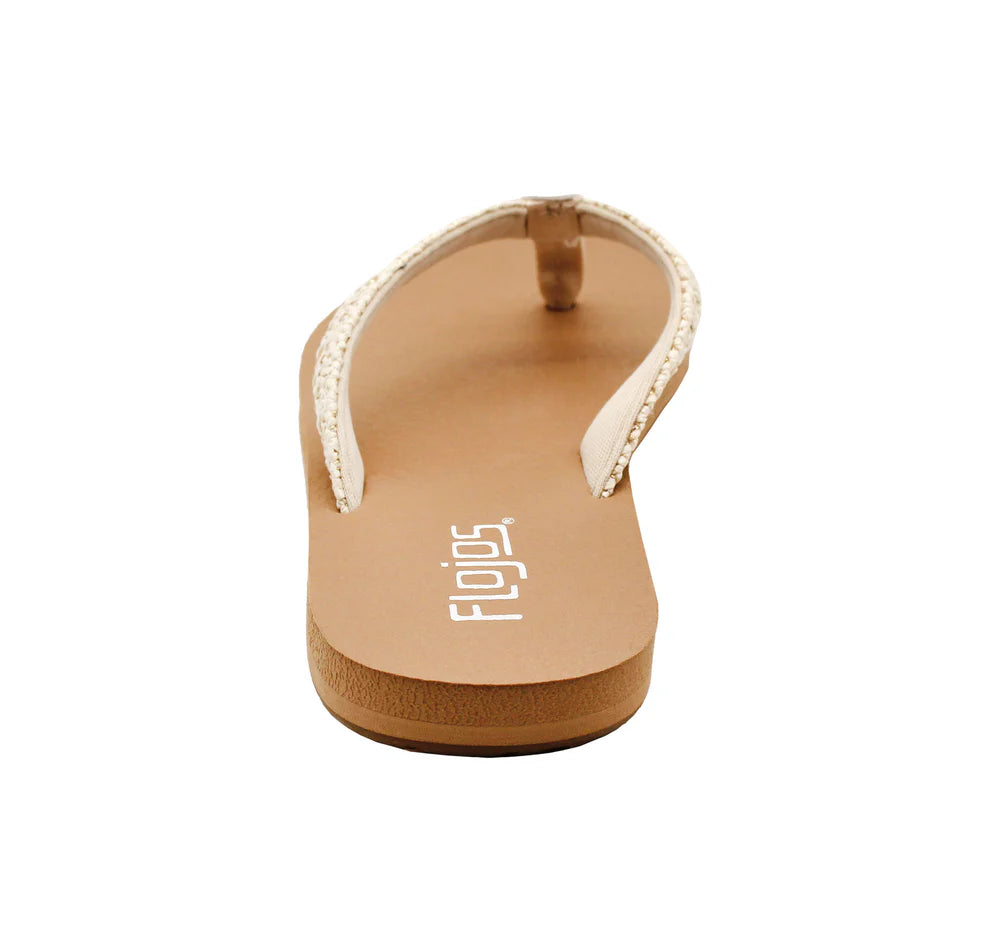 Flojos Women's Juno Weave Sandal - Ivory Metalic 129-IVMT