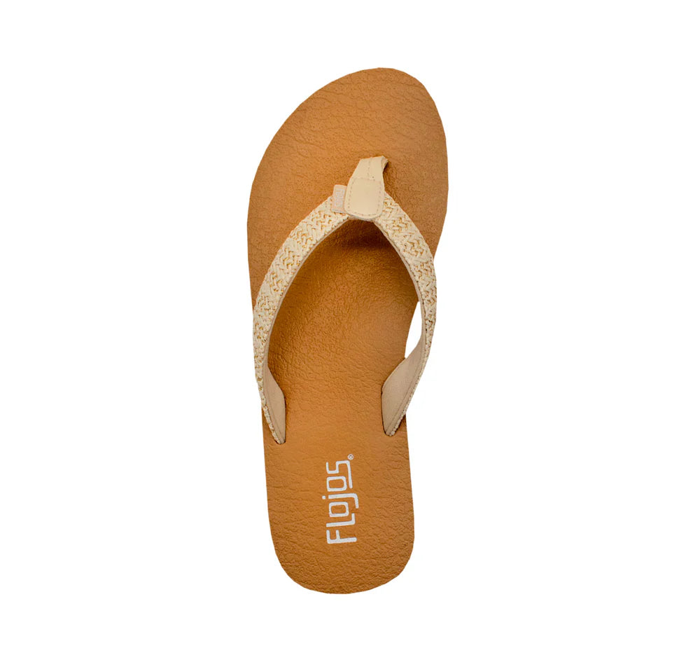 Flojos Women's Juno Weave Sandal - Ivory Metalic 129-IVMT