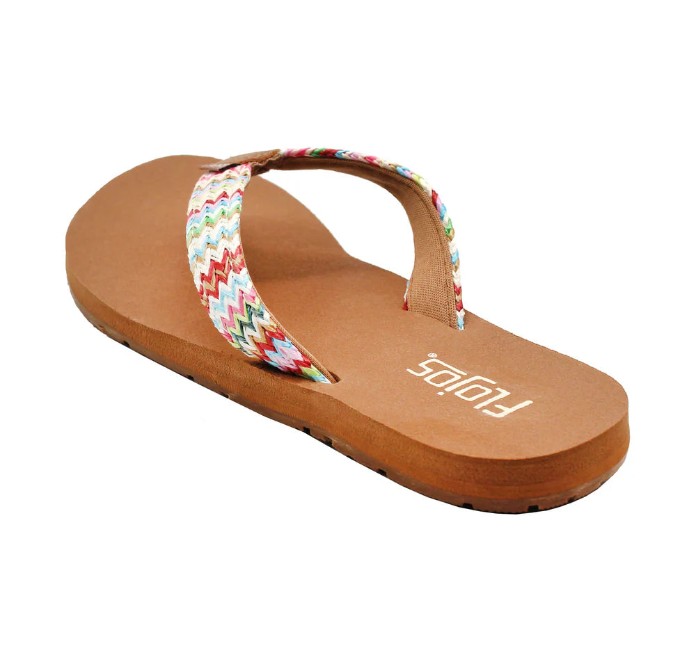 Flojos Women's Juno Weave Sandal - Natural Mulit 129-NATM