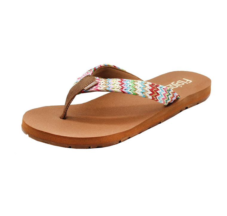 Flojos Women's Juno Weave Sandal - Natural Mulit 129-NATM