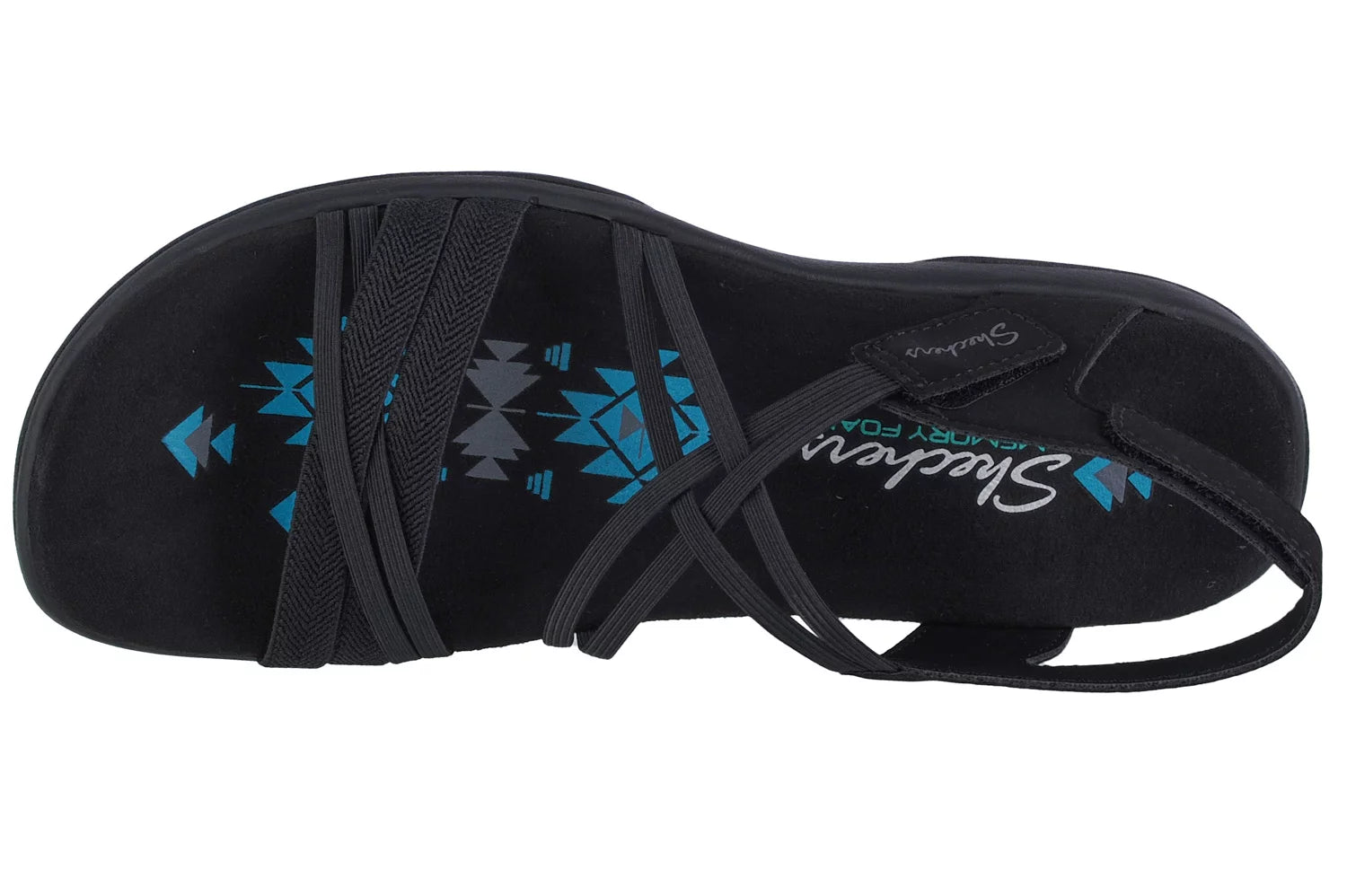 Skechers Women's Reggae Slim Takes Two Sandal - Black 163112