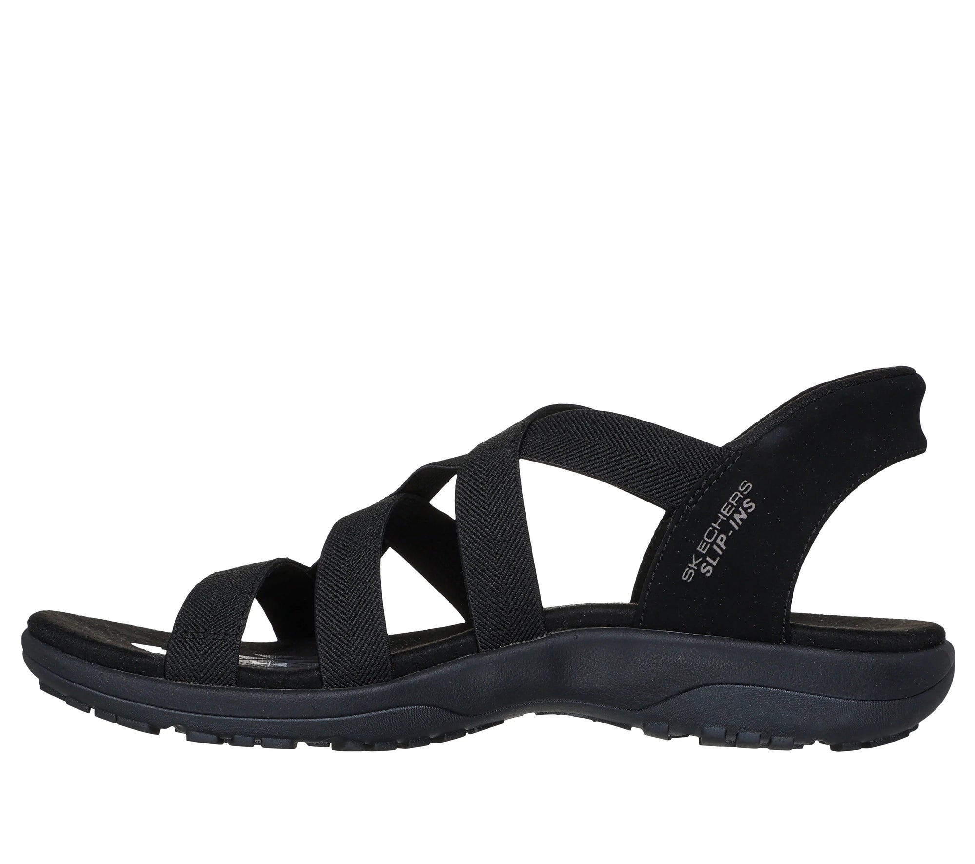 Skechers Women's Reggae Slim-Stretch Flex Slip-In Sandals - Black 163460