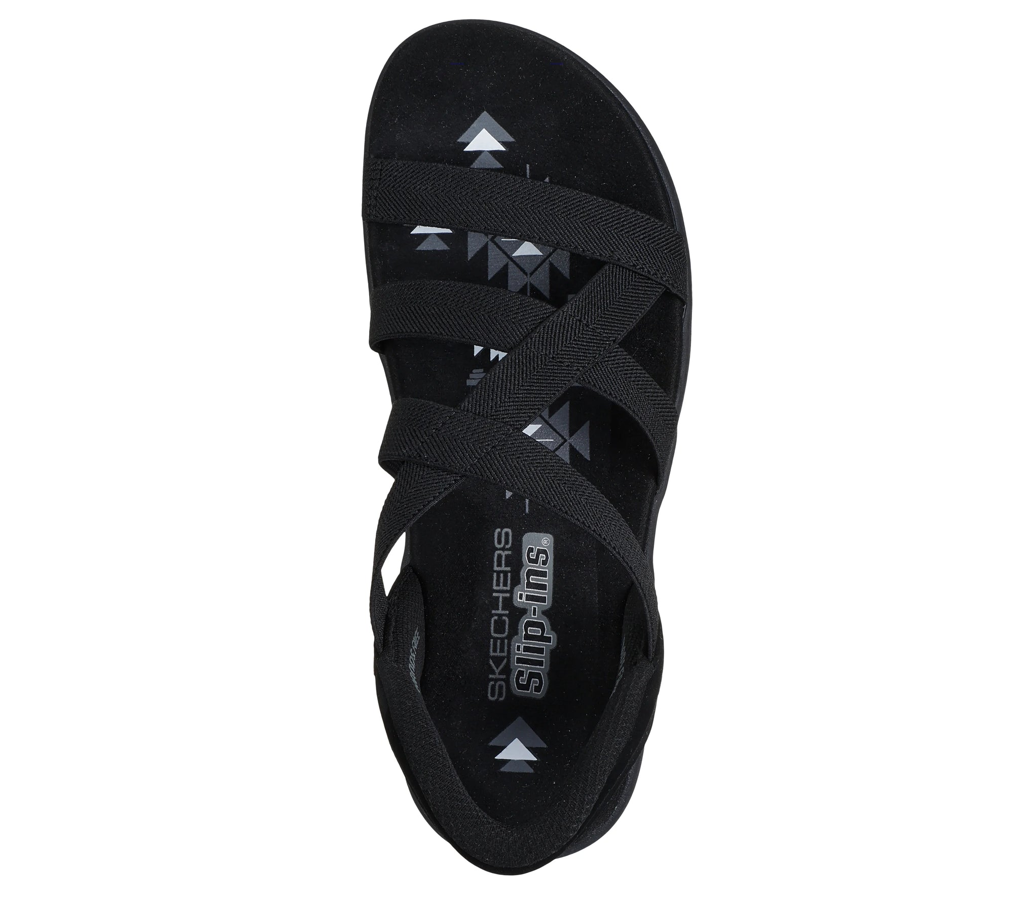 Skechers Women's Reggae Slim-Stretch Flex Slip-In Sandals - Black 163460