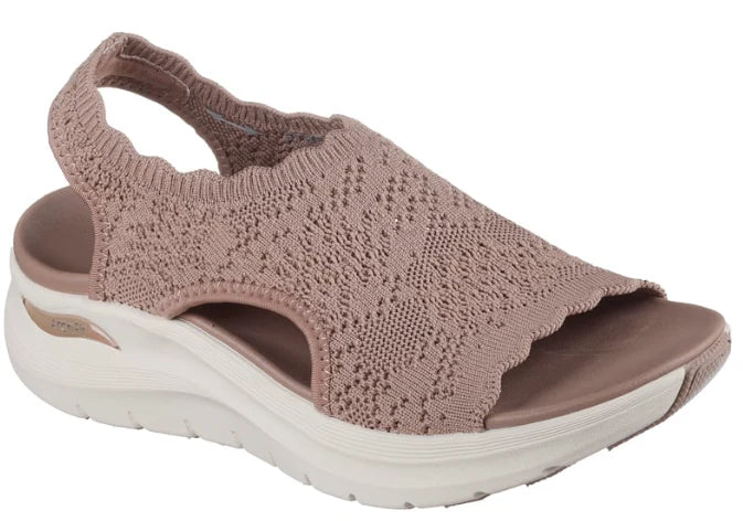 Skechers Women's Arch Fit 2.0 Sandal - Flawless Choice - Mocha 164018