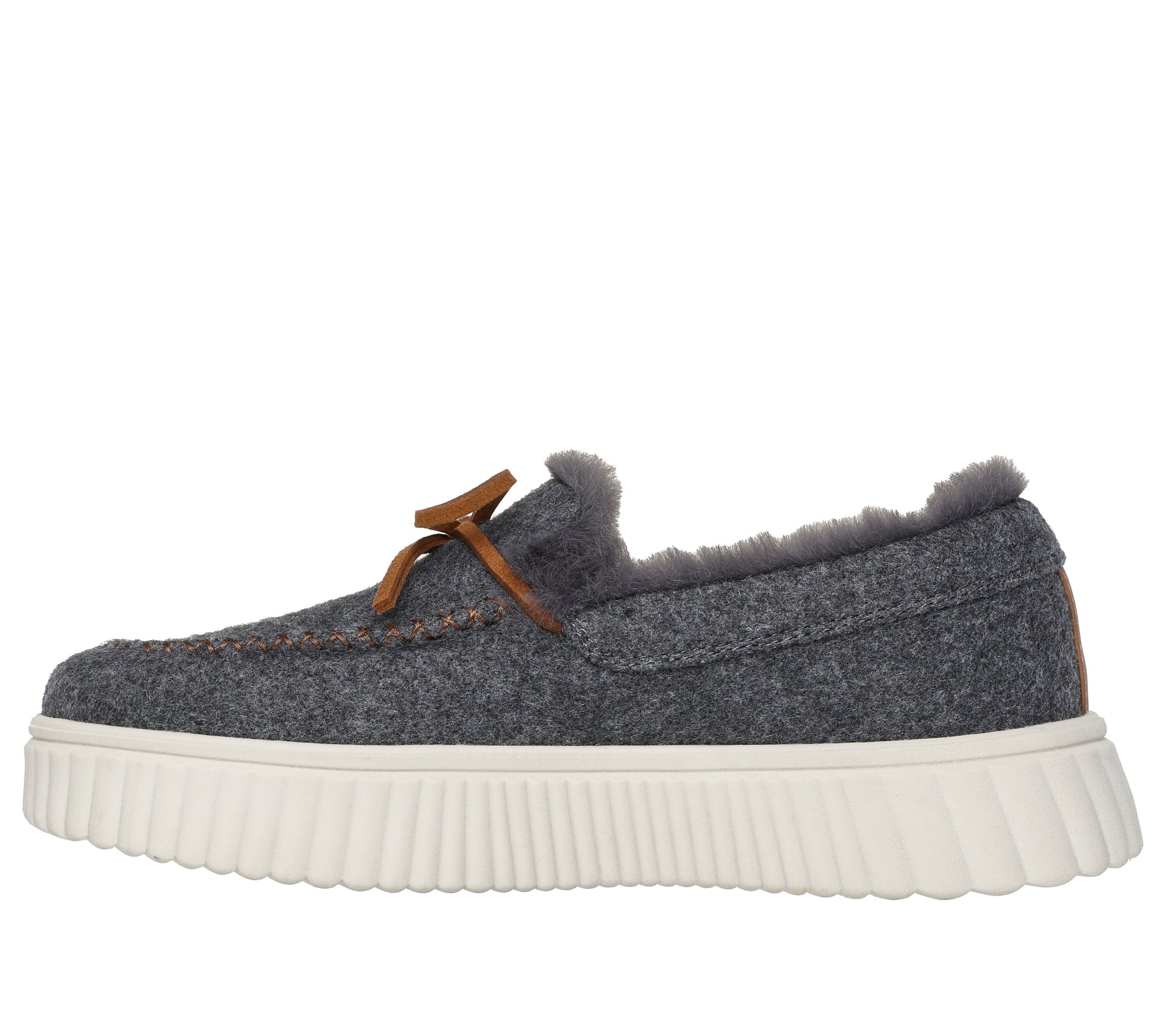 Skechers Women's Cozy Ojai Fur Slipper - Dark Gray 169028