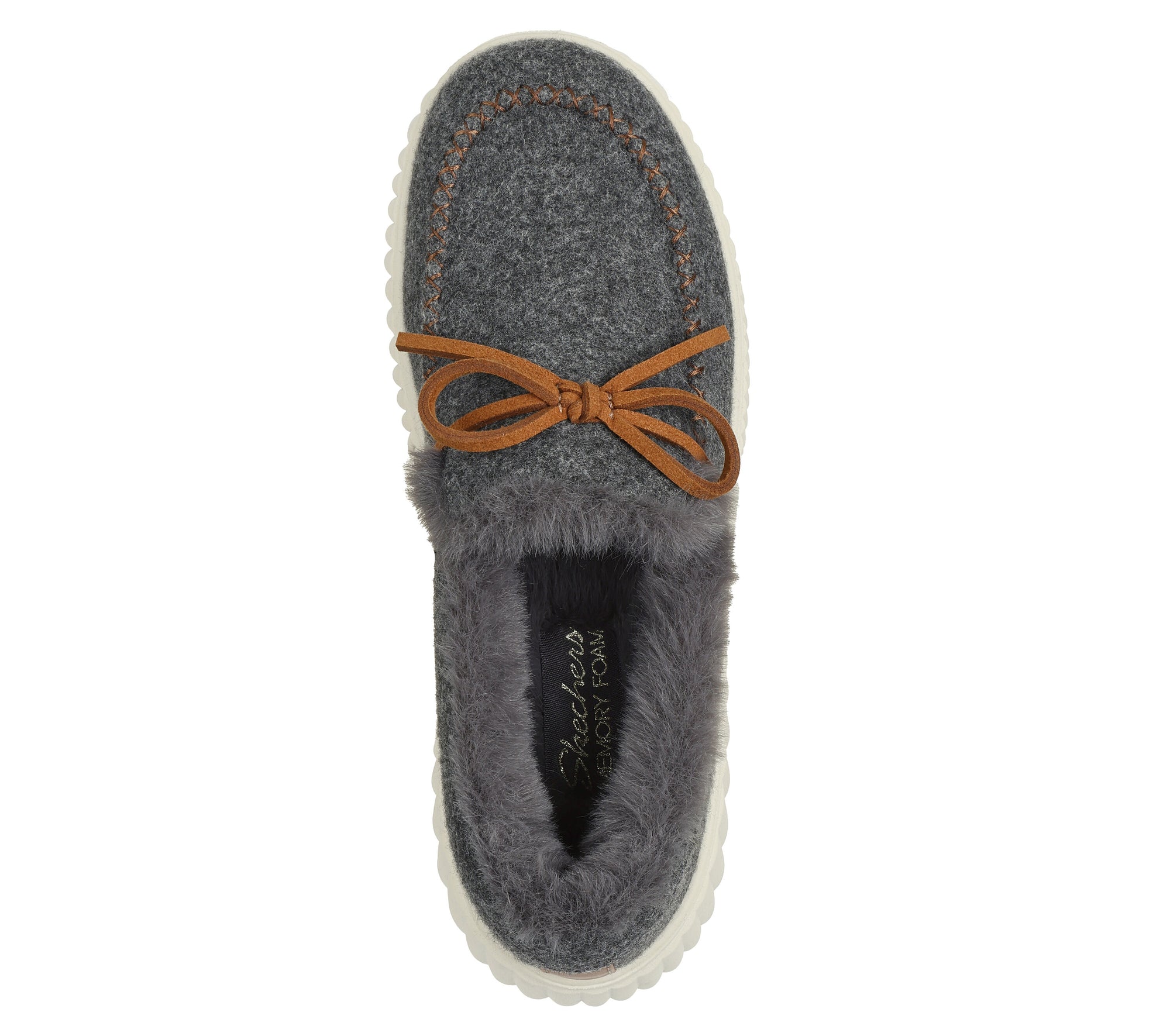 Skechers Women's Cozy Ojai Fur Slipper - Dark Gray 169028
