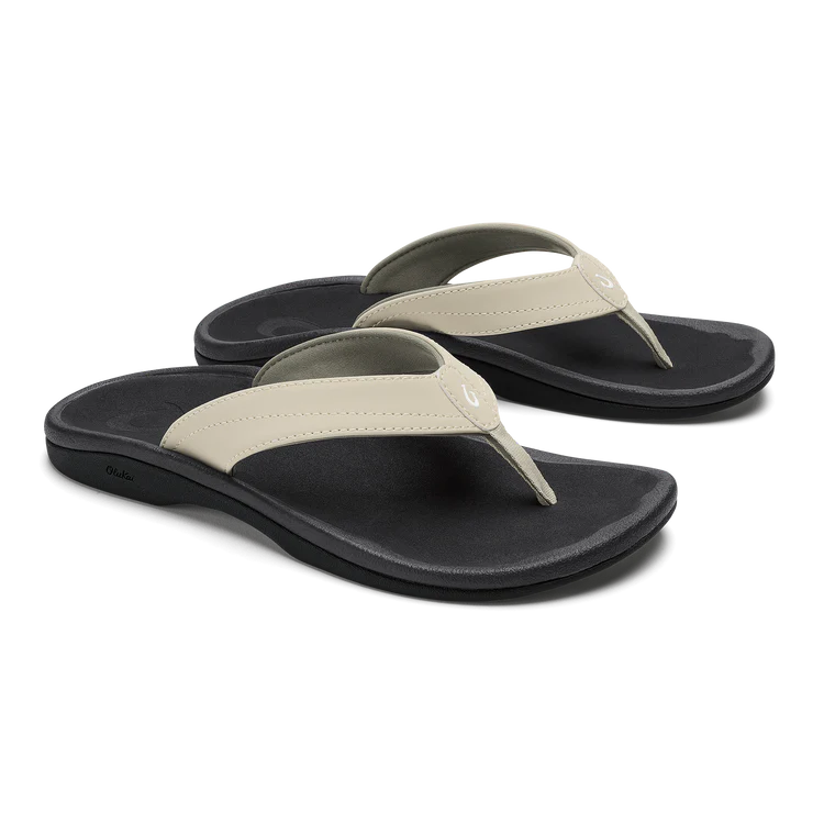 Olukai Women's 'Ohana Sandal - Ecru/Black 20110-FD40