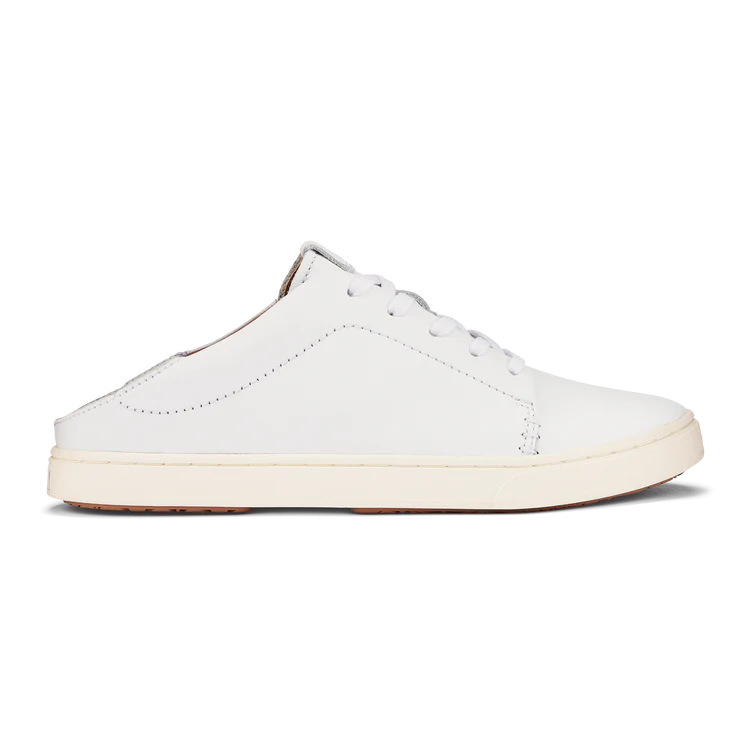 Olukai Women's Pehuea Li 'Ili Leather Sneaker - White 20433-4R4R
