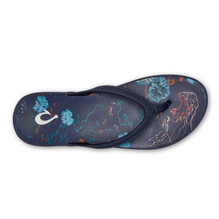 Olukai Women's Puawe Flip Flop - Midnight Navy/Barrier Reef 20498-MZRF