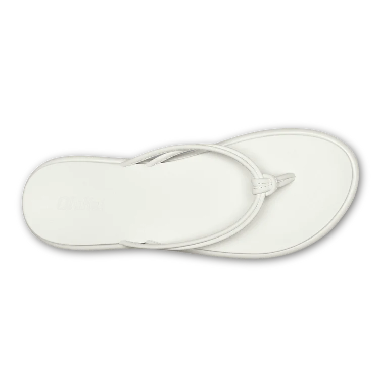Olukai Women's 'Aka Flip Flop - White/White 20509-4R4R