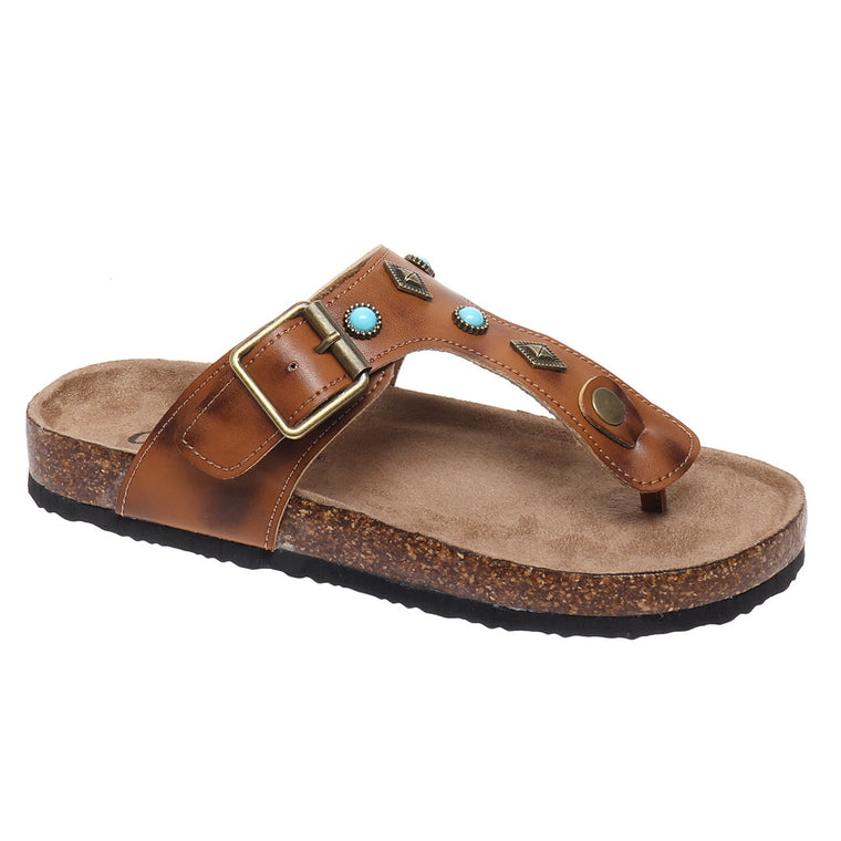 Outwoods Women's Bork-95 Sandal - Cognac 21314-137