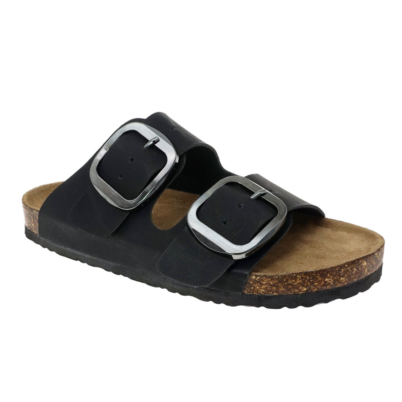 Outwoods Women's Bork-66 Buckle Slide Sandal - Black 21391-101